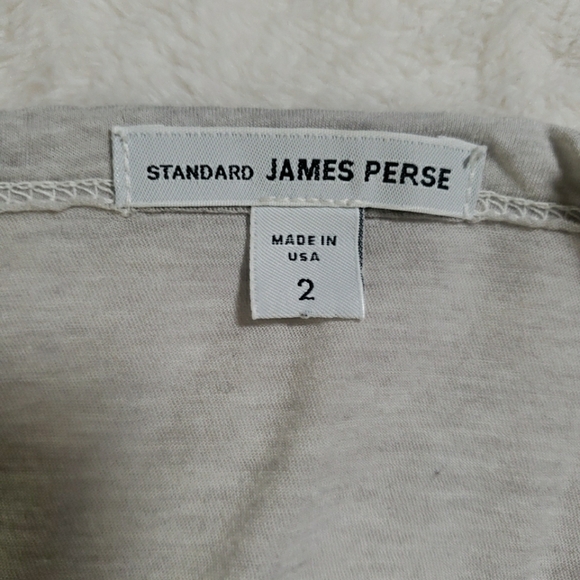 New Rare James Perse Luxe Lotus Long Sleeve Shirt Mens 2 Stone Lightweight - Picture 2 of 3